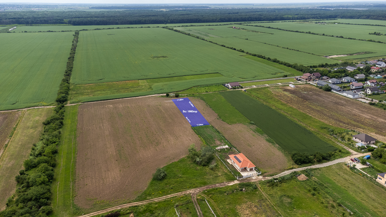 BUFTEA,TEREN INTRAVILAN 1660 MP,STB,10 MIN,DESCHIDERE 17 M
