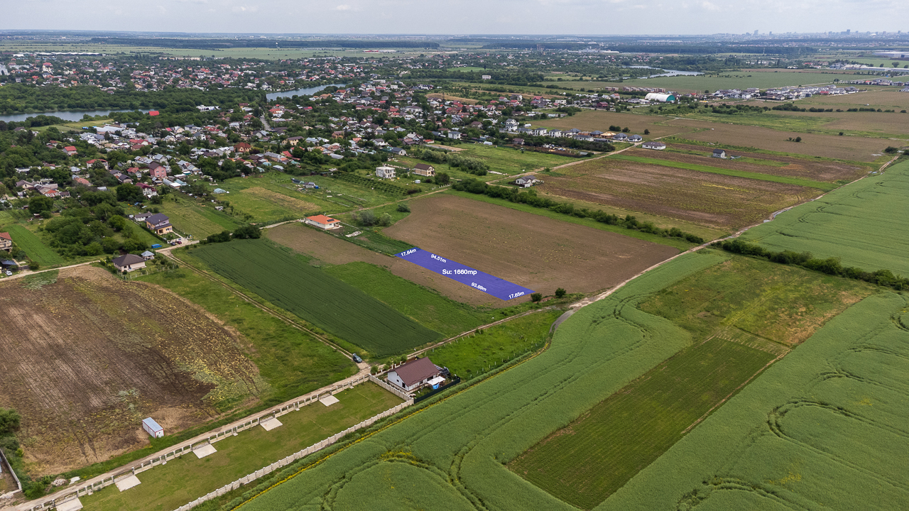 BUFTEA,TEREN INTRAVILAN 1660 MP,STB,10 MIN,DESCHIDERE 17 M