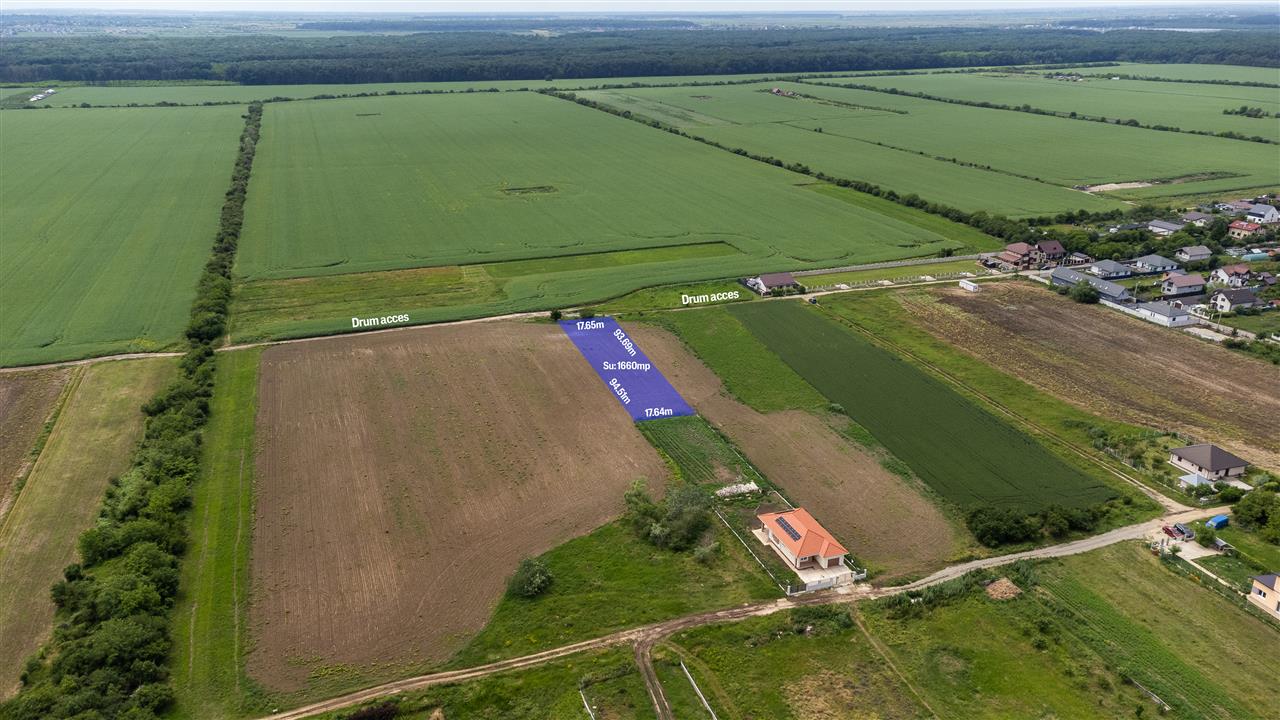 BUFTEA,TEREN INTRAVILAN 1660 MP,STB,10 MIN,DESCHIDERE 17 M