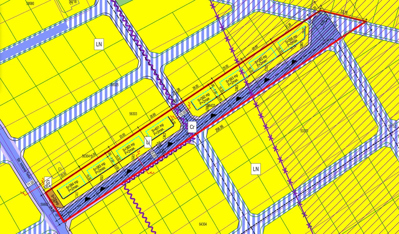 BUFTEA  FLAMANZENI,TEREN 5958 MP,DESCHIDERE 24 M,DOSAR PUZ+AVIZE,TOATE UTILITATILE