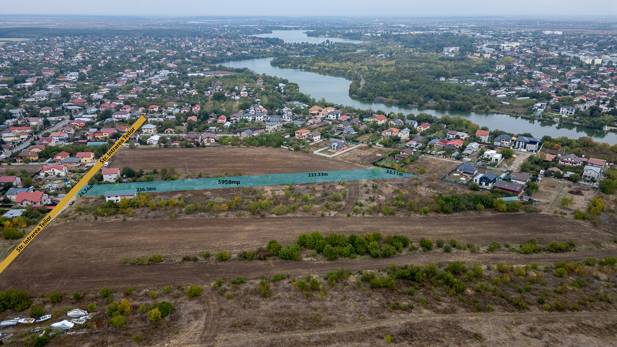 BUFTEA  FLAMANZENI,TEREN 5958 MP,DESCHIDERE 24 M,DOSAR PUZ+AVIZE,TOATE UTILITATILE