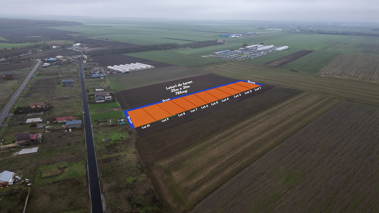 BELCIUGATELE - DN3,TEREN INTRAVILAN 785 MP,DESCHIDERE 25 ML,INVESTITIE