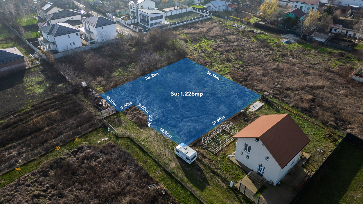 CORBEANCA OSTRATU,TEREN INTRAVILAN 1266 MP,DESCHIDERE 30 M,GAZ,CURENT,CANALIZARE