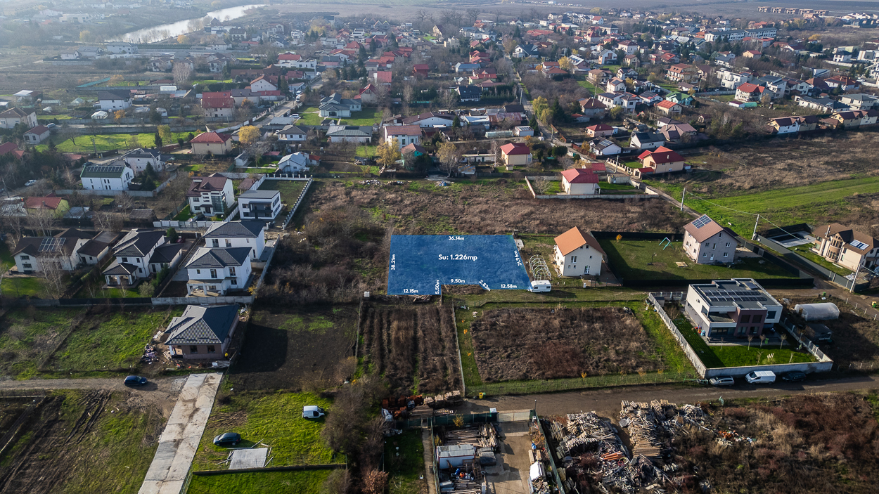 CORBEANCA OSTRATU,TEREN INTRAVILAN 1266 MP,DESCHIDERE 30 M,GAZ,CURENT,CANALIZARE