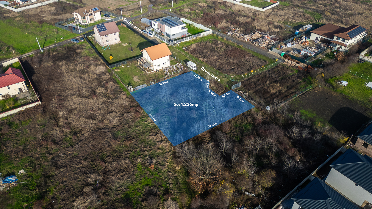 CORBEANCA OSTRATU,TEREN INTRAVILAN 1266 MP,DESCHIDERE 30 M,GAZ,CURENT,CANALIZARE