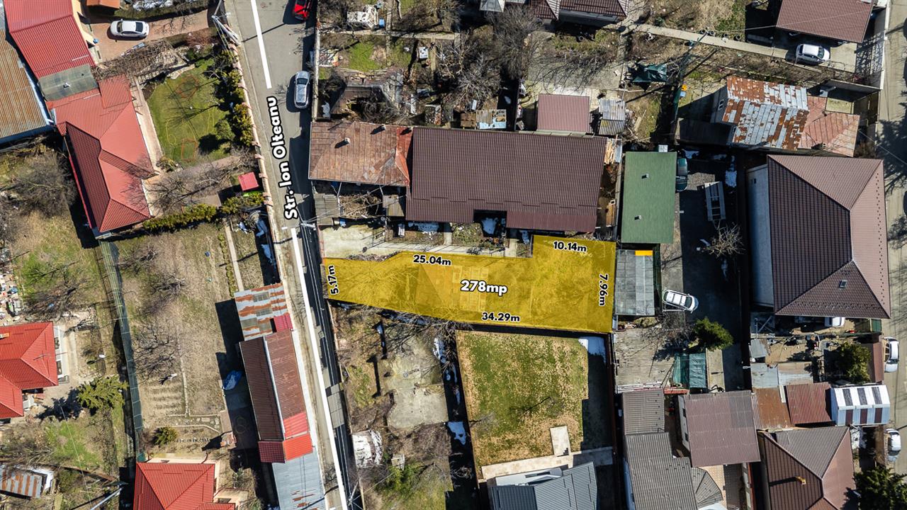 CHITILA,TEREN INTRAVILAN 278 MP,CASA DEMOLABILA,UTILITATI,ASFALT