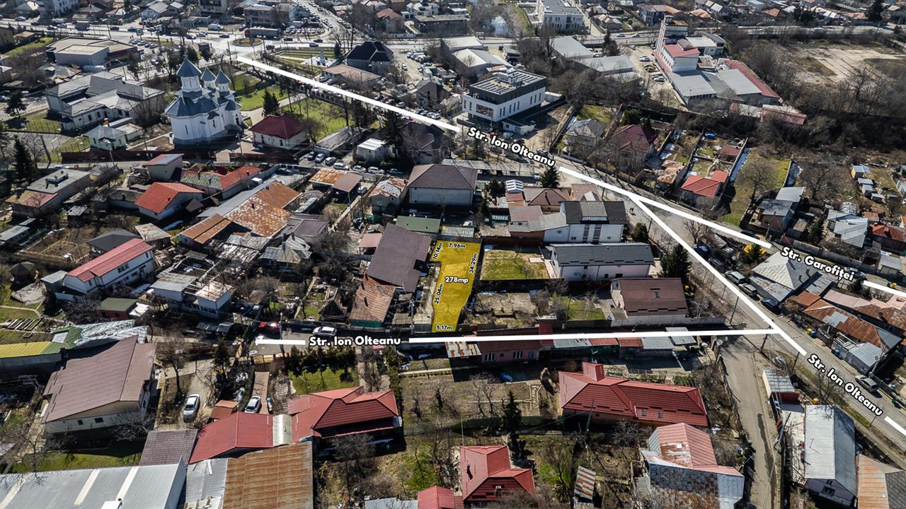 CHITILA,TEREN INTRAVILAN 278 MP,CASA DEMOLABILA,UTILITATI,ASFALT