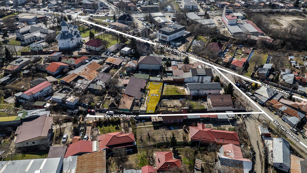 CHITILA,TEREN INTRAVILAN 278 MP,CASA DEMOLABILA,UTILITATI,ASFALT