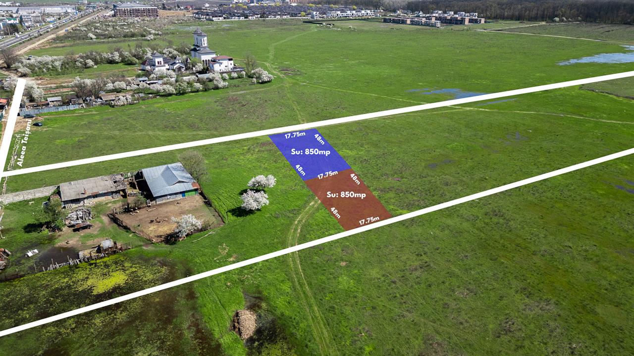 PIPERA VOLUNTARI ,TEREN INTRAVILAN,852 MP,DESCHIDERE 18 M,LANGA PADURE