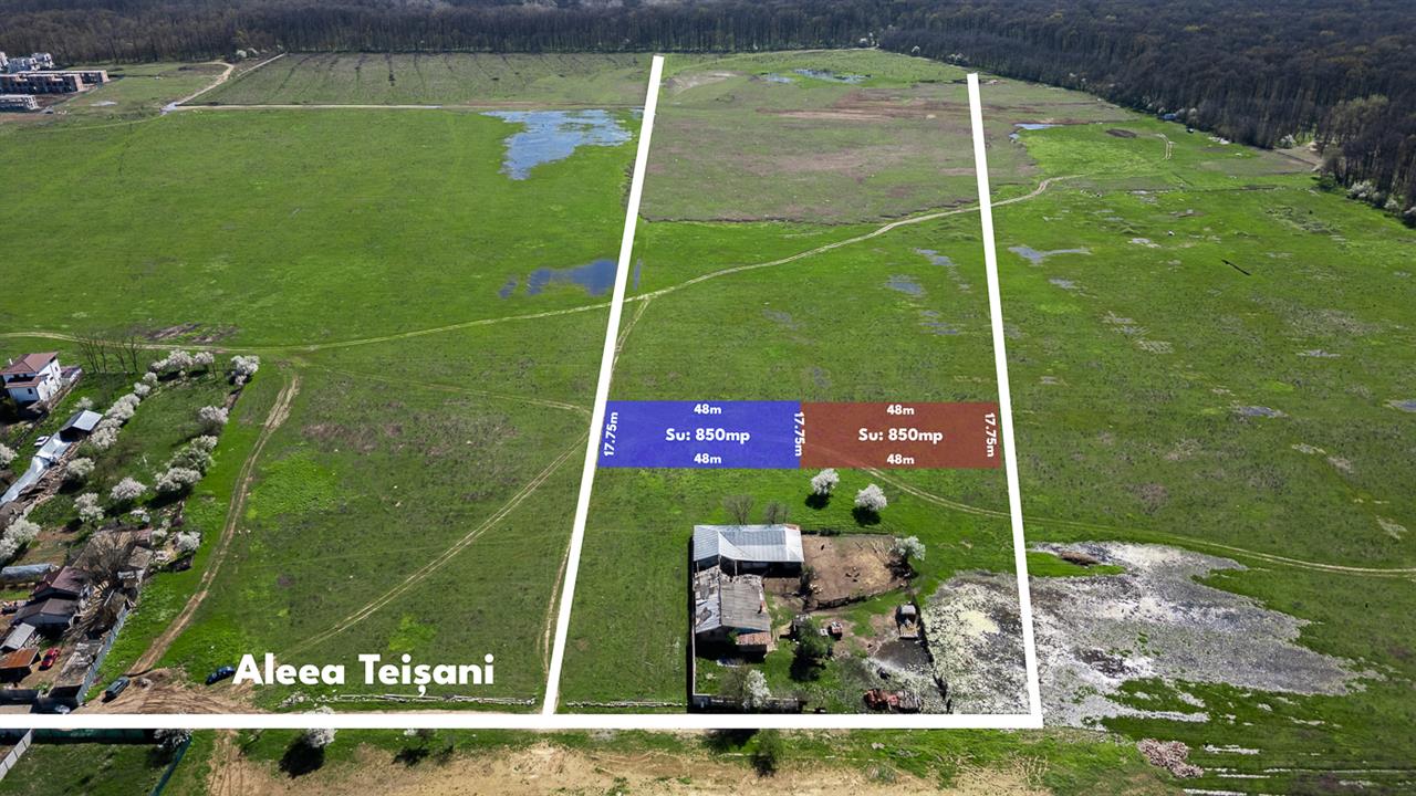 PIPERA VOLUNTARI ,TEREN INTRAVILAN,852 MP,DESCHIDERE 18 M,LANGA PADURE