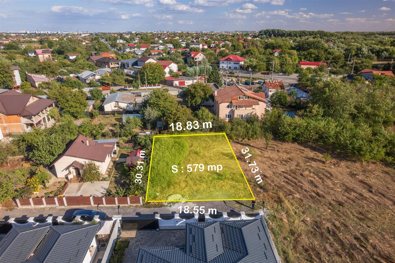 DOMNESTI CIUTACI,TEREN INTRAVILAN 579 MP,GAZ,CURENT,CANALIZARE,APA