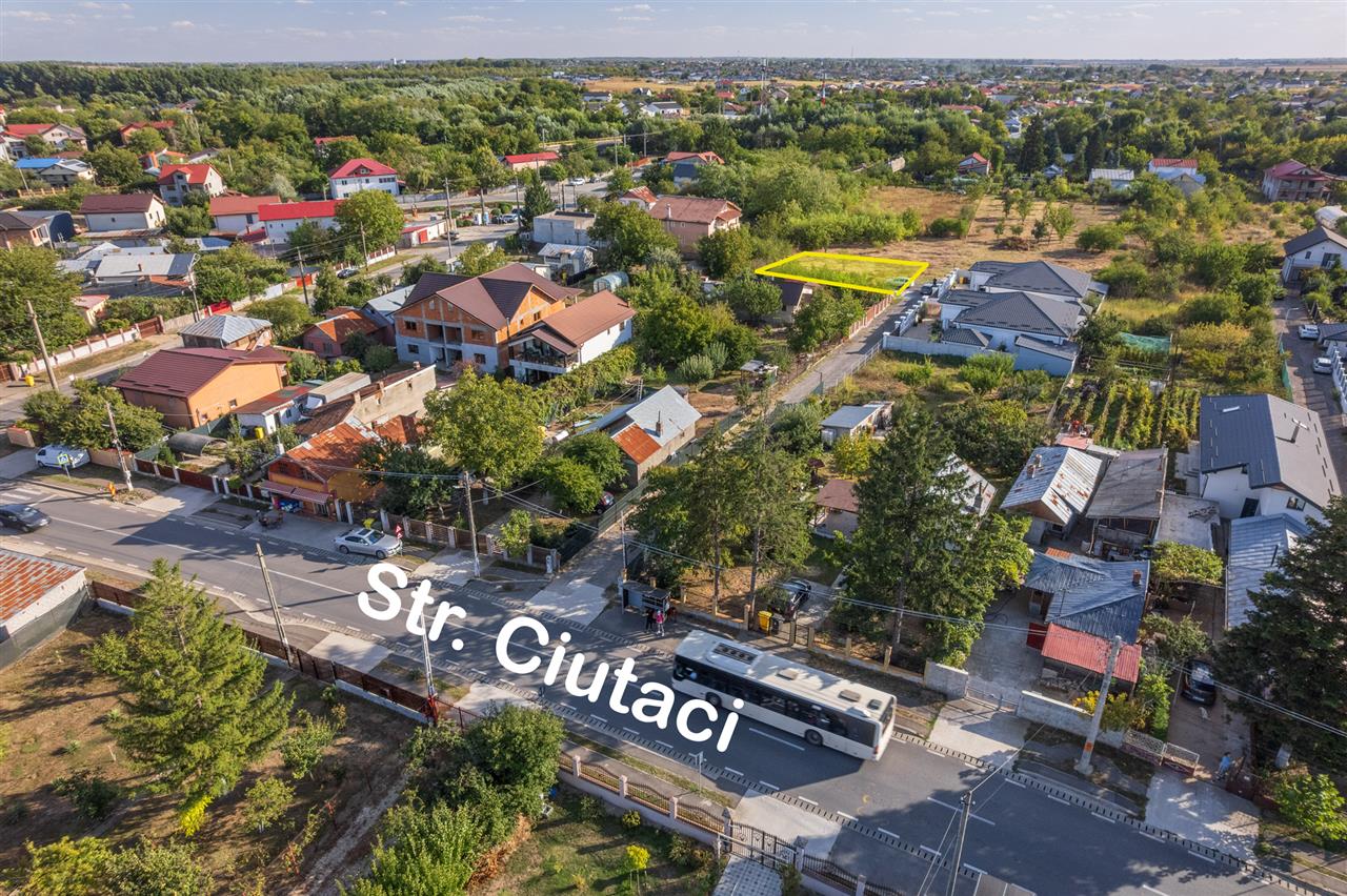DOMNESTI CIUTACI,TEREN INTRAVILAN 579 MP,GAZ,CURENT,CANALIZARE,APA