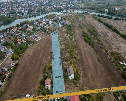 BUFTEA  FLAMANZENI,TEREN 5958 MP,DESCHIDERE 24 M,DOSAR PUZ+AVIZE,TOATE UTILITATILE