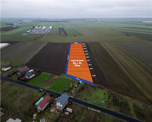 BELCIUGATELE  DN3,TEREN INTRAVILAN 785 MP,DESCHIDERE 25 ML,INVESTITIE
