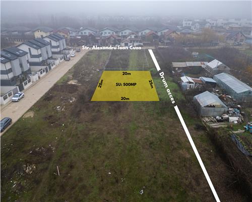 TUNARI,STR ALEXANDRU IOAN CUZA,LIDL,TEREN  500 MP,ASFALT,GAZ,CURENT,CANALIZARE