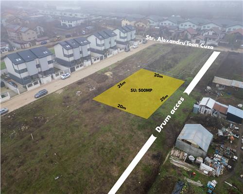 TUNARI,STR ALEXANDRU IOAN CUZA,LIDL,TEREN  500 MP,ASFALT,GAZ,CURENT,CANALIZARE