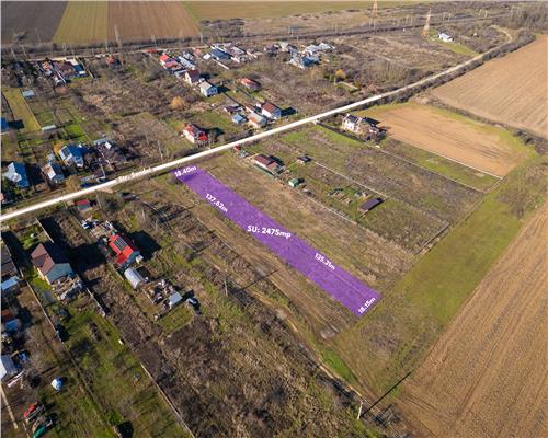 PERIS,TEREN INTRAVILAN 2475 MP,DESCHIDERE 18 M,UTILITATI,ASFALT