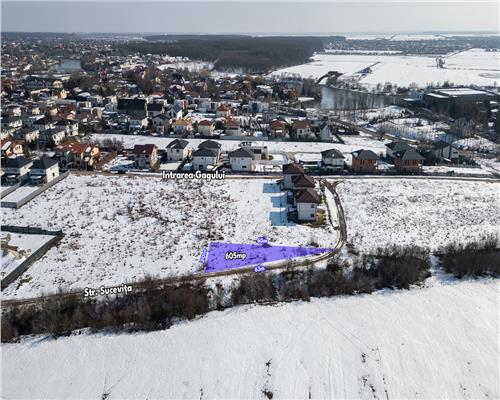 CORBEANCA  PARADISUL VERDE,TEREN  605 MP,DESCHIDERE 63 M,TOATE UTILITATILE