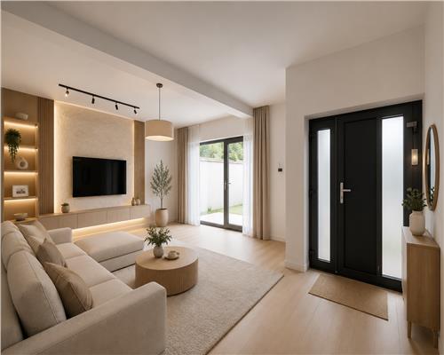 VILA  VOLUNTARI,4 CAMERE,3 BAI,154 MP,TEREN 193 MP