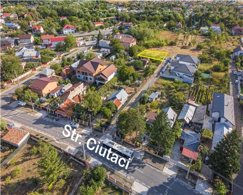 DOMNESTI  CIUTACI,TEREN INTRAVILAN 579 MP,GAZ,CURENT,CANALIZARE,APA